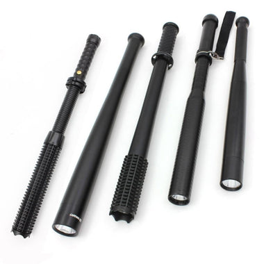 Powerful Telescoping Baton with Led Flashlight
